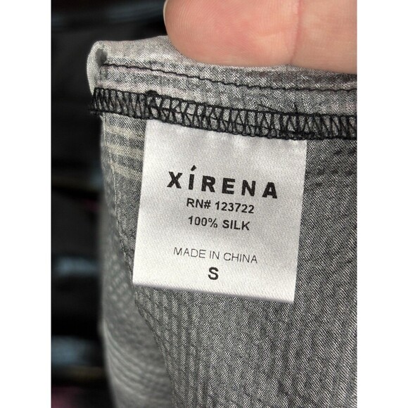 Xirena Tavia Silk Maxi Dress Black Ikat Print Small Halter Neck Pockets Backless - Picture 9 of 11